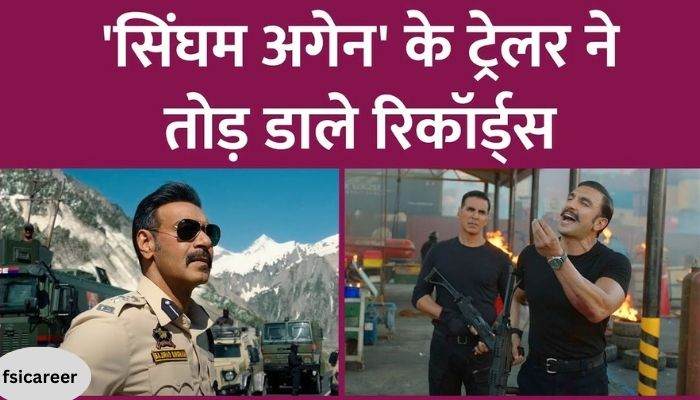 Ajay Devgan, Rohit Shetty's Singham Again trailer becomes 3rd most viewed Hindi trailer